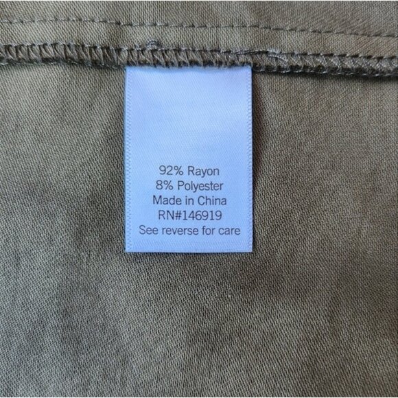 Nine West Green Womens Medium Lightweight Utility Jacket Zipper Long Sleeves - Picture 9 of 12